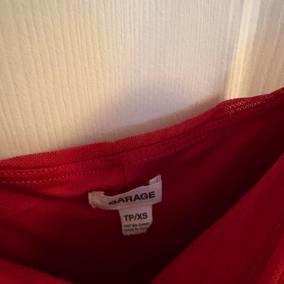 Garage Red Ruffled Mini Dress - Picture 2 of 2